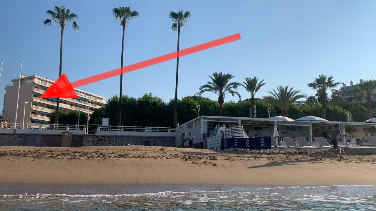 Vue Mer Exceptionnelle Sur Plage Du Midi En 1Re Ligne- 2 Chambres カンヌ エクステリア 写真