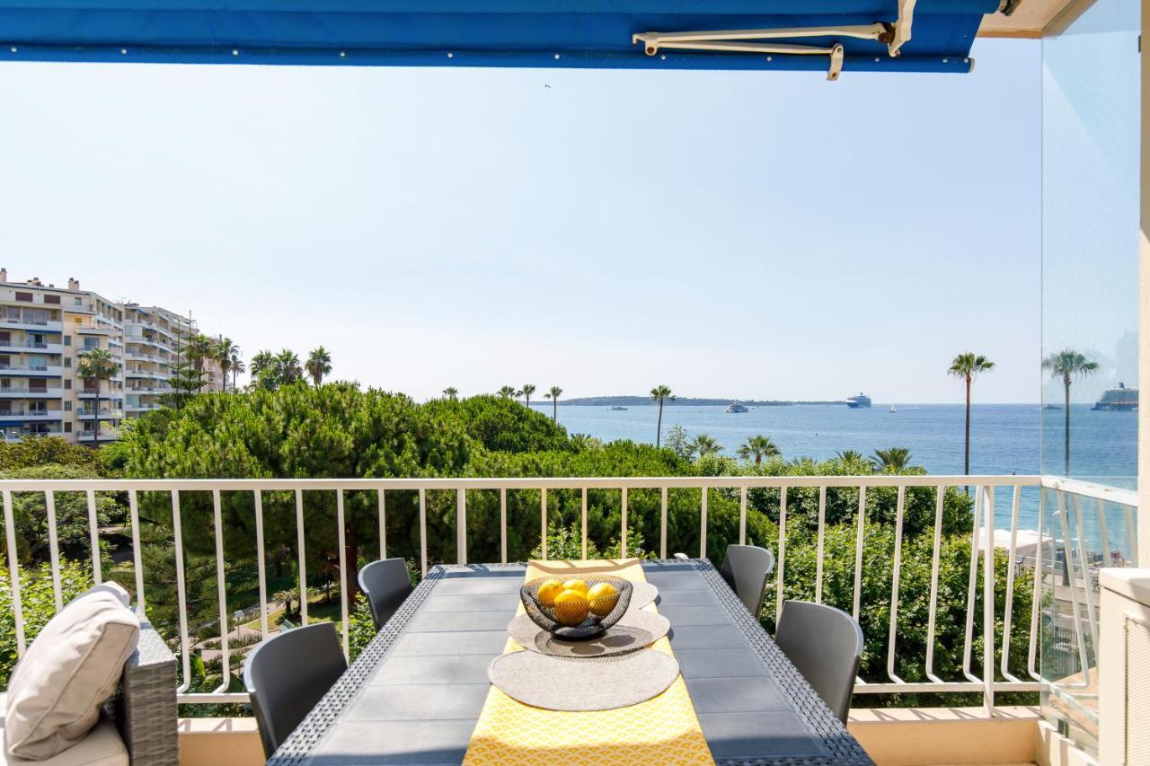 Vue Mer Exceptionnelle Sur Plage Du Midi En 1Re Ligne- 2 Chambres カンヌ エクステリア 写真